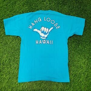 Vintage 90s Hawaii Shaka Surfer Shirt Small 18x26 Hang-Loose